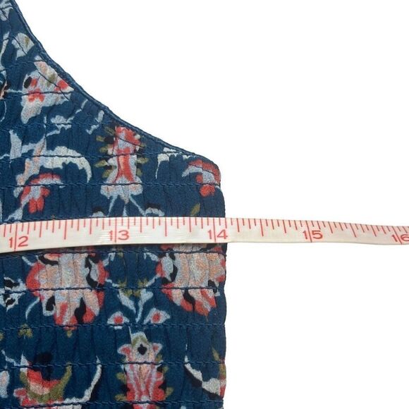 Princess Vera Wang Blue Pink Floral Tiered Ruched Sleeveless Dress Small Juniors - Picture 6 of 7